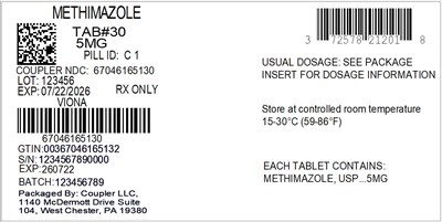 Label (72578 212 01 Methimazole 5mg 67046 1651 30)